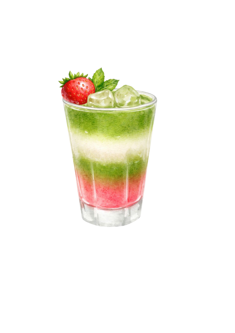 Aardbei Zijde Matcha